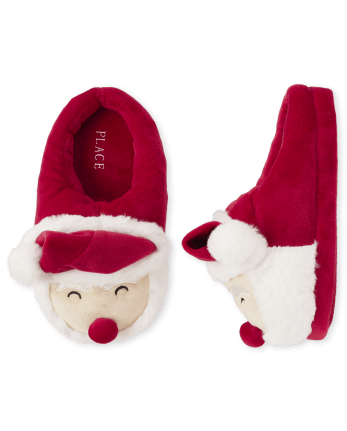 Unisex Kids Matching Family Santa Slippers