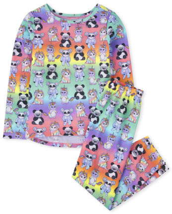 Girls Rainbow Squishy Pajamas
