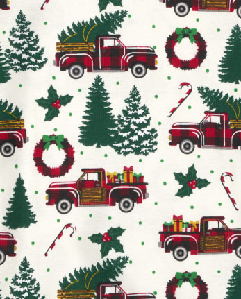Pijama de algodón unisex para niños a juego con el árbol de Navidad de la familia O - BUNNYS TAIL