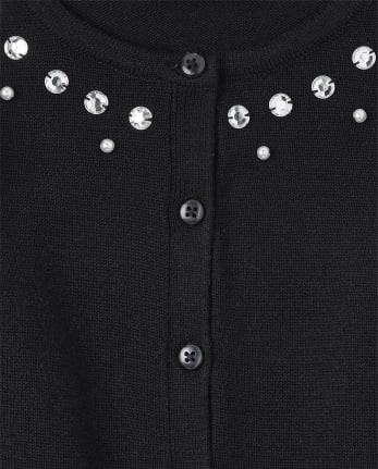 Girls Jeweled Cardigan