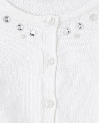 Girls Jeweled Cardigan