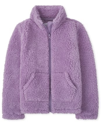Girls Long Sleeve Furry Sherpa Favorite Jacket | The Children's Place ...