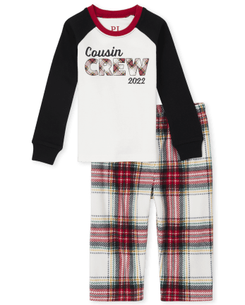 Unisex Baby And Toddler Cousin Crew 2022 Cotton And Fleece Pajamas