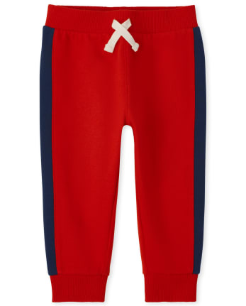 Baby And Toddler Boys Side Stripe Fleece Jogger Pants