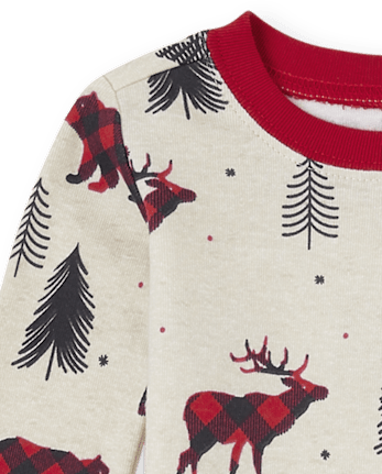 Pyjama unisexe en coton à coupe ajustée pour bébé et tout-petit
