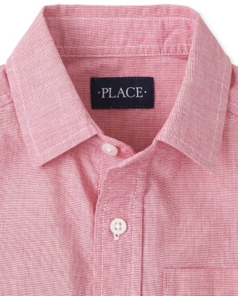 Chemise boutonnée en popeline pour garçon