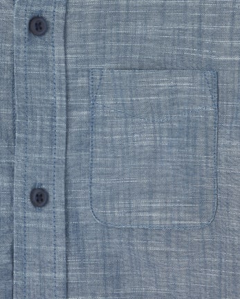 Boys Chambray Button Up Shirt