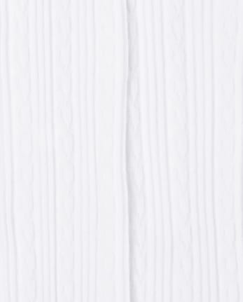Lot de 2 collants en tricot torsadé pour fille