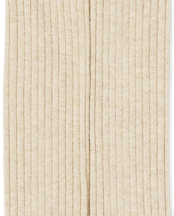 Girls Metallic Ribbed Tights