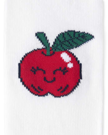 Toddler Girls Apple Tights 2-Pack