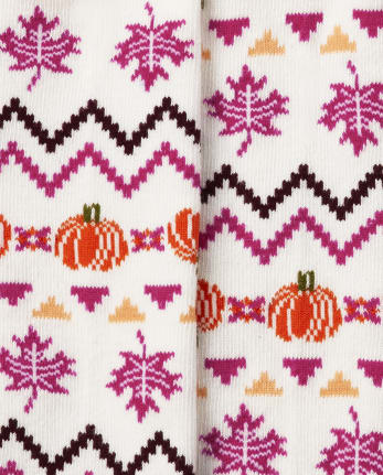 Toddler Girls Pumpkin Fairisle Tights MULTI The Children s Place