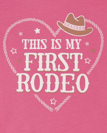 Baby Girls First Rodeo Graphic Bodysuit