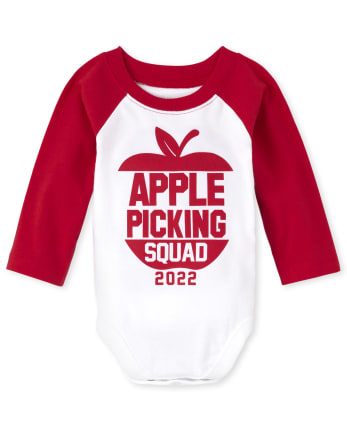 Unisex Baby Matching Family Apple Picking Squad Graphic Bodysuit