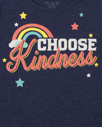 Girls Choose Kindness Graphic Tee