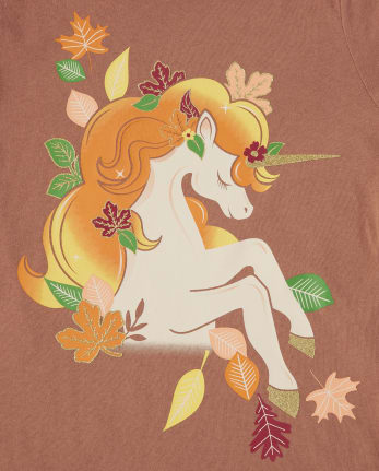 Paquete de 2 camisetas con gráfico de unicornio para niñas