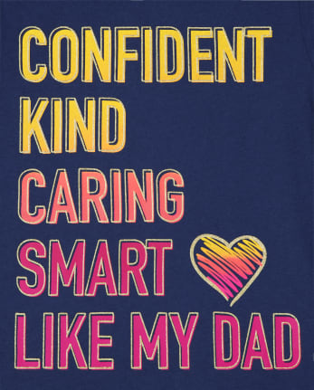 Camiseta con estampado de papá para niñas