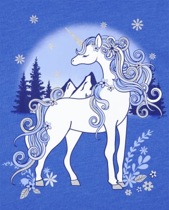 Girls Unicorn Graphic Tee