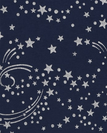 Girls Glitter Star Leggings - TIDAL 1