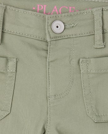 Girls Knit Twill Jeggings
