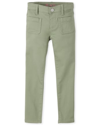 Girls Knit Twill Jeggings