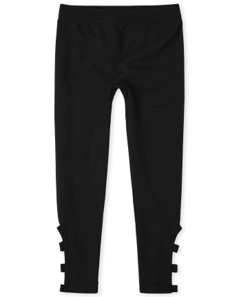 Legging doublé en molleton à lacets pour fille