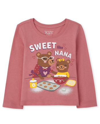 Camiseta estampada Nana para bebés y niñas pequeñas
