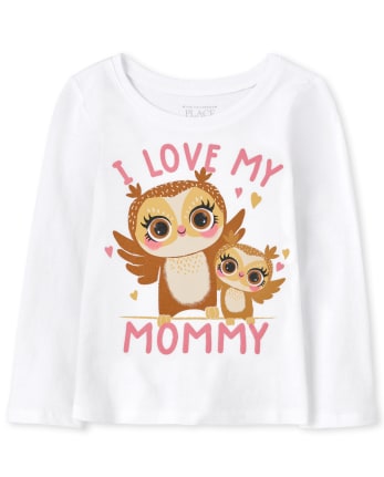 Camiseta con gráfico de mamá para bebés y niñas pequeñas