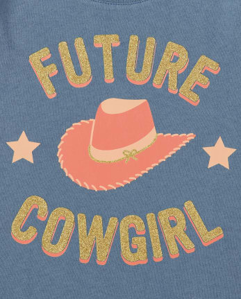 Camiseta estampada Future Cowgirl para bebés y niñas pequeñas