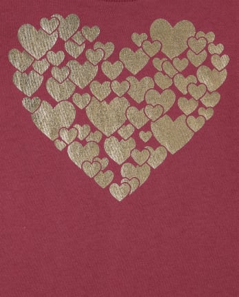 Baby And Toddler Girls Heart Graphic Tee