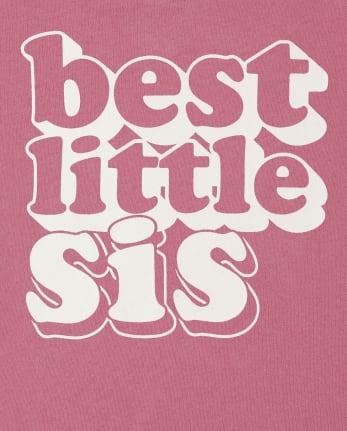 Camiseta gráfica Best Little Sis para bebés y niñas pequeñas