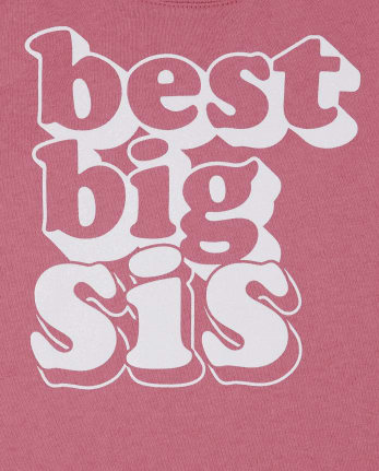 Camiseta estampada Best Big Sis para bebés y niñas pequeñas