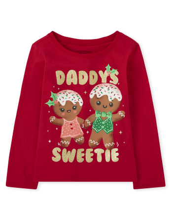 Camiseta con estampado de papá para bebés y niñas pequeñas