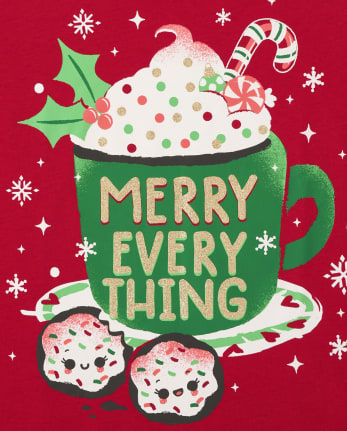 Camiseta estampada Merry Every Thing para bebés y niñas pequeñas