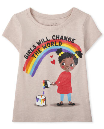 Baby And Toddler Girls Change The World Graphic Tee