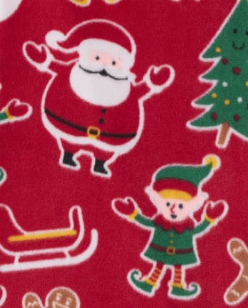 Unisex Kids Matching Family Christmas Crew 2022 Cotton And Fleece Pajamas