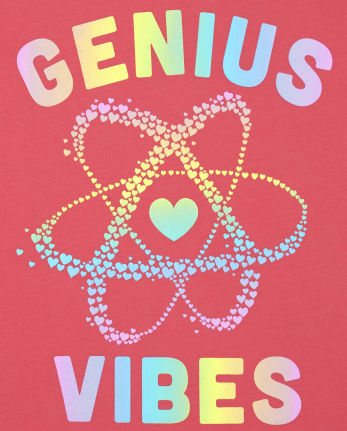 Girls Genius Vibes Graphic Tee