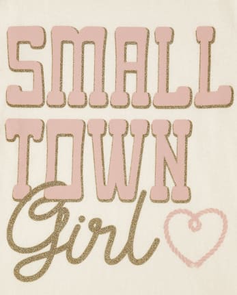 Camiseta con estampado de chica de pueblo pequeño para niñas