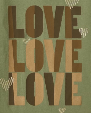 Camiseta con estampado de amor para niñas