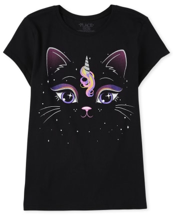 Girls' Short Sleeve 'Unicorn' Graphic T-Shirt - Cat & Jack™ Light Peach XS