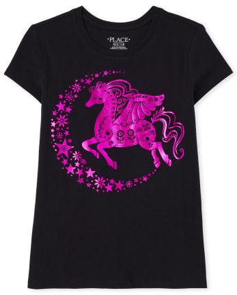Girls Unicorn Moon Graphic Tee