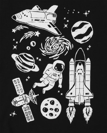 Baby And Toddler Boys Space Robot Graphic Tee 2-Pack