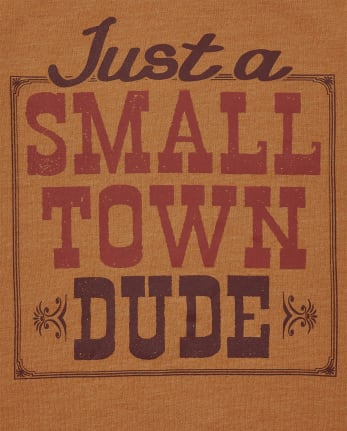 Baby And Toddler Boys Small Town Dude Graphic Tee