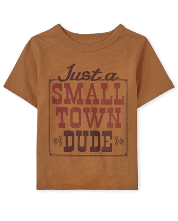 Baby And Toddler Boys Small Town Dude Graphic Tee