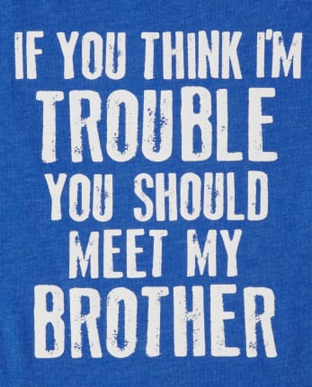 Baby And Toddler Boys Trouble Graphic Tee