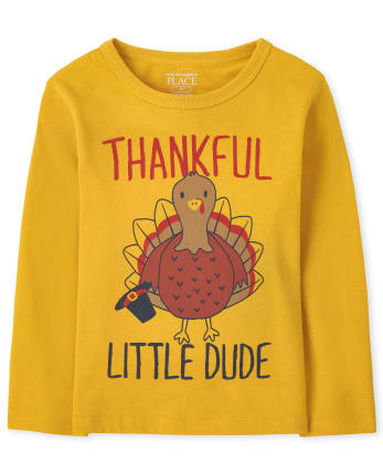 Baby And Toddler Boys Thankful Little Dude Graphic Tee