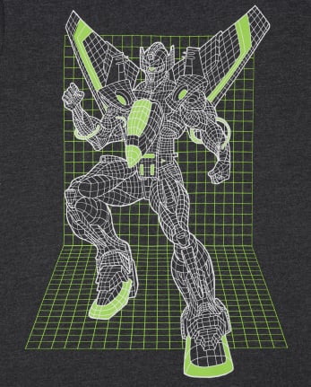 Paquete de 2 camisetas con estampado de robot para niños