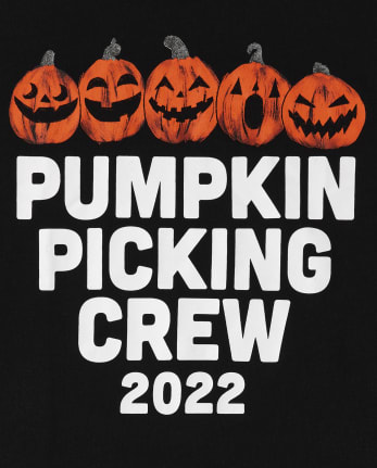 Unisex Adult Matching Family Pumpkin Picking Graphic Tee
