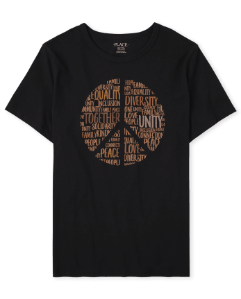 Camiseta gráfica unisex con el signo de la paz familiar a juego para adultos