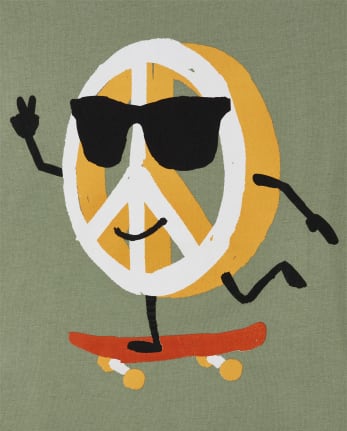 Boys Peace Sign Graphic Tee