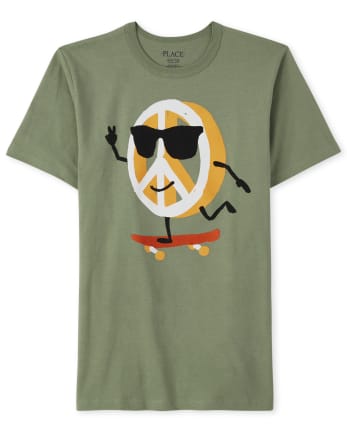 Boys Peace Sign Graphic Tee